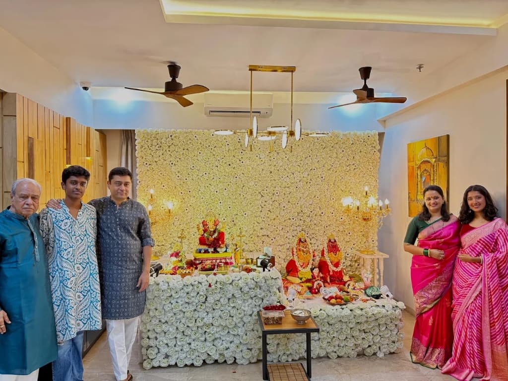 VOW Events Ganapati floral decor by Deepali Karia